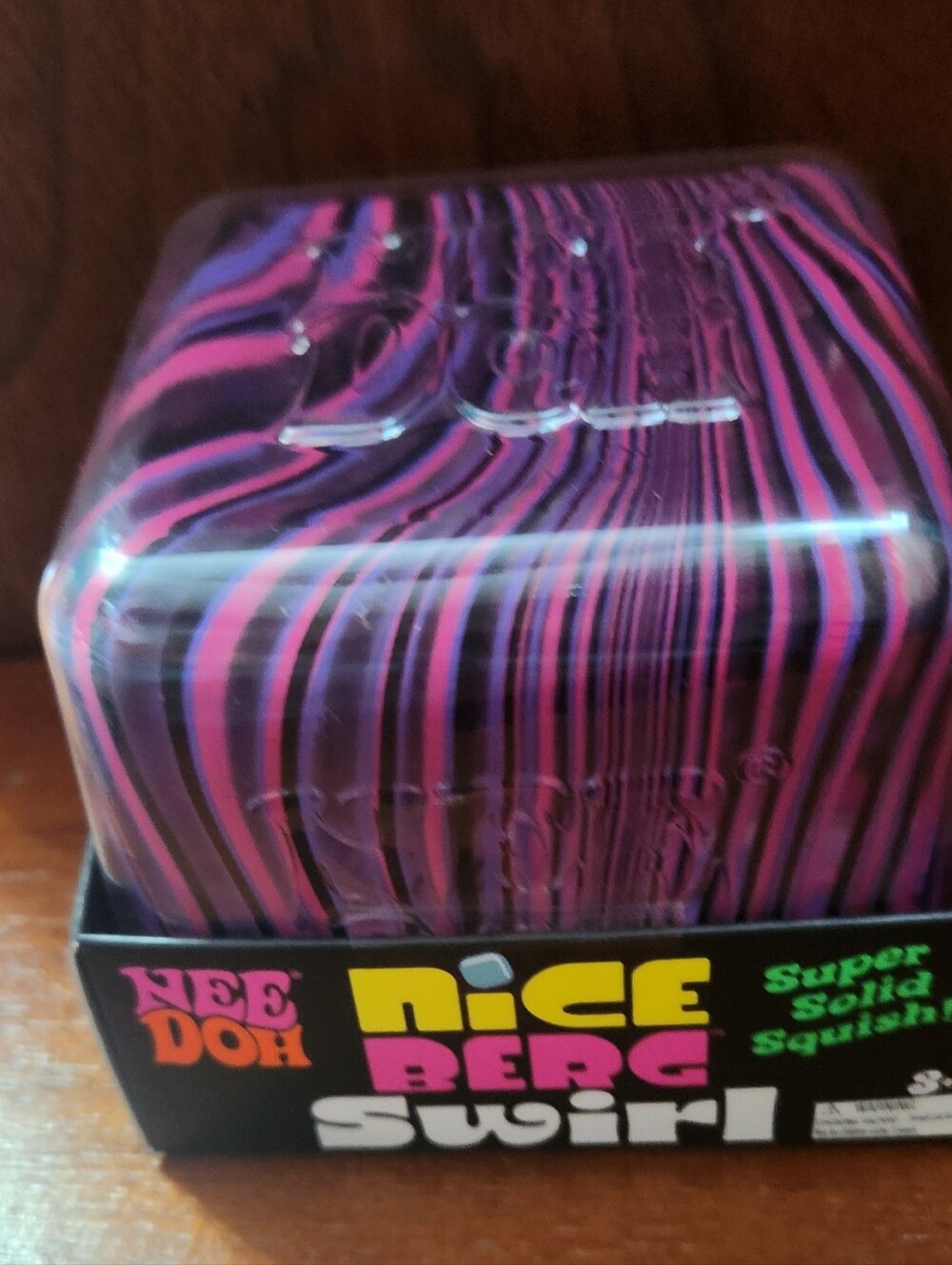 Needoh Nice Berg Swirl Super Solid Squish - Pink & Purple